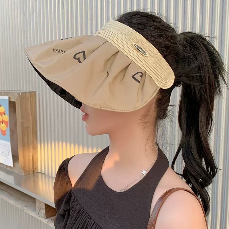 Wide Sun Heart Visor Brim Print