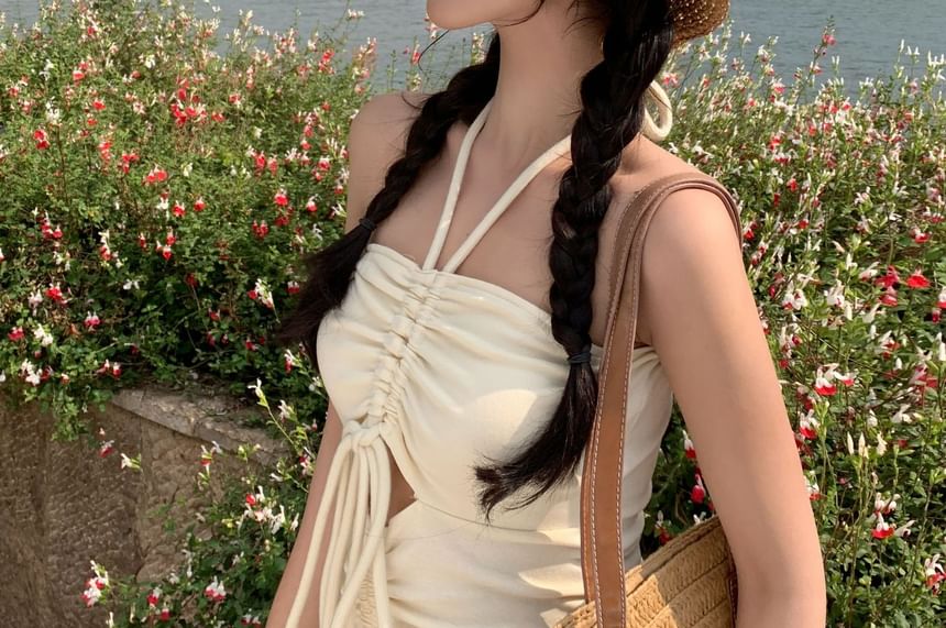 Straw Embroidered Bow Sun Hat