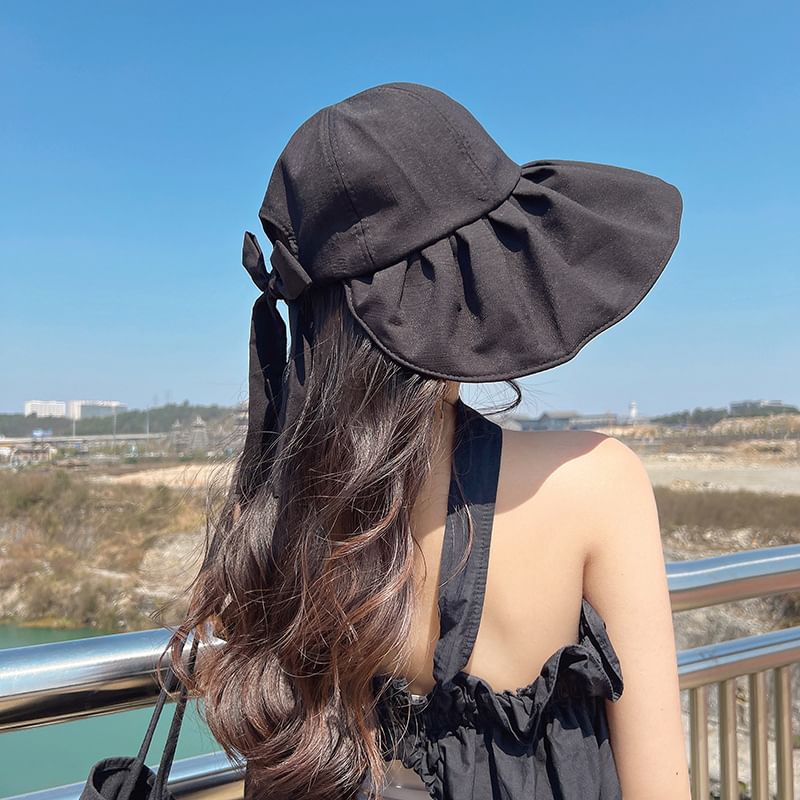 Hat Plain Ruched Sun