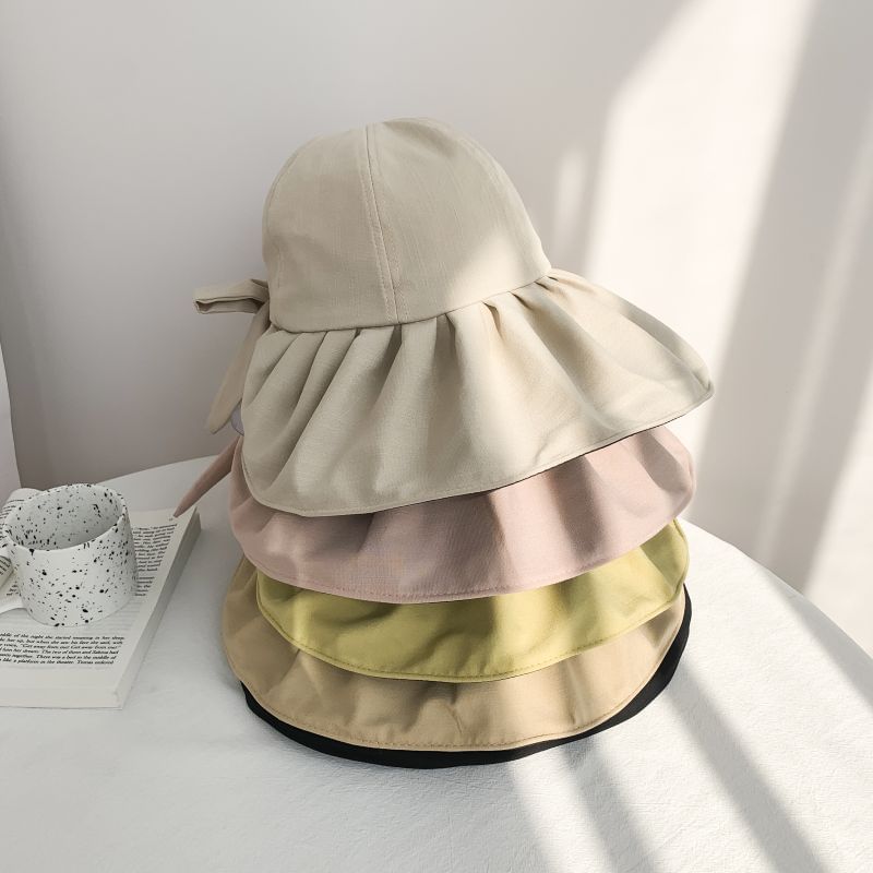 Hat Plain Ruched Sun