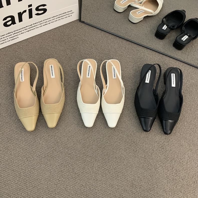 Cap Pumps Slingback Toe Square