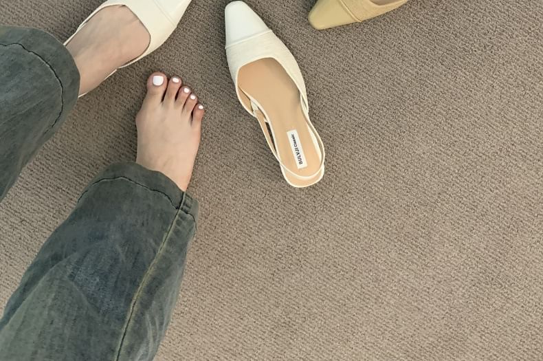 Cap Pumps Slingback Toe Square