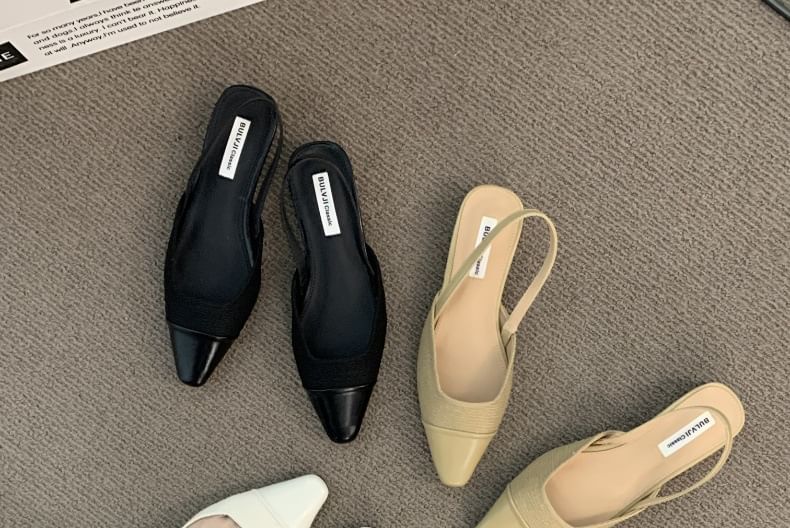 Cap Pumps Slingback Toe Square