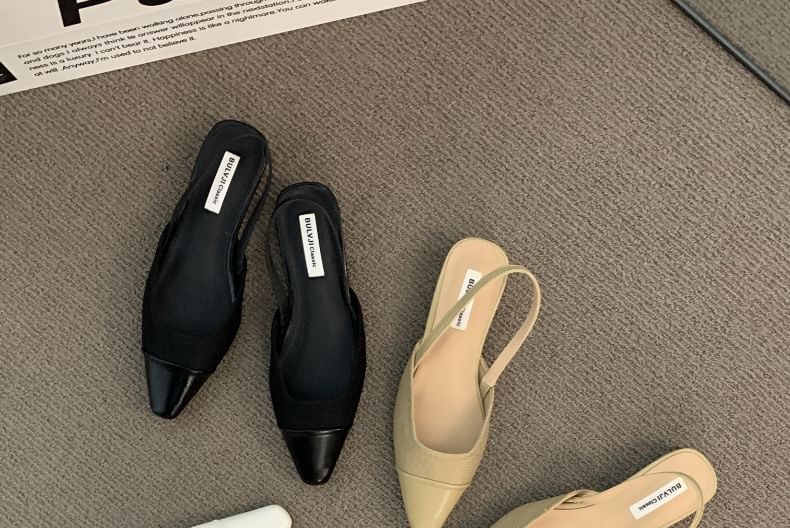 Cap Pumps Slingback Toe Square