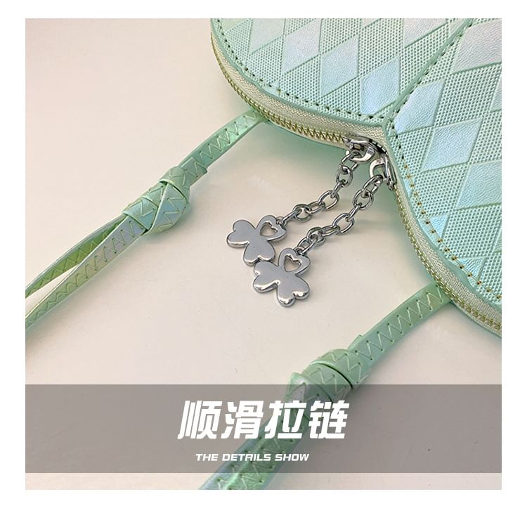 Faux Leather Heart Crossbody Bag Shape