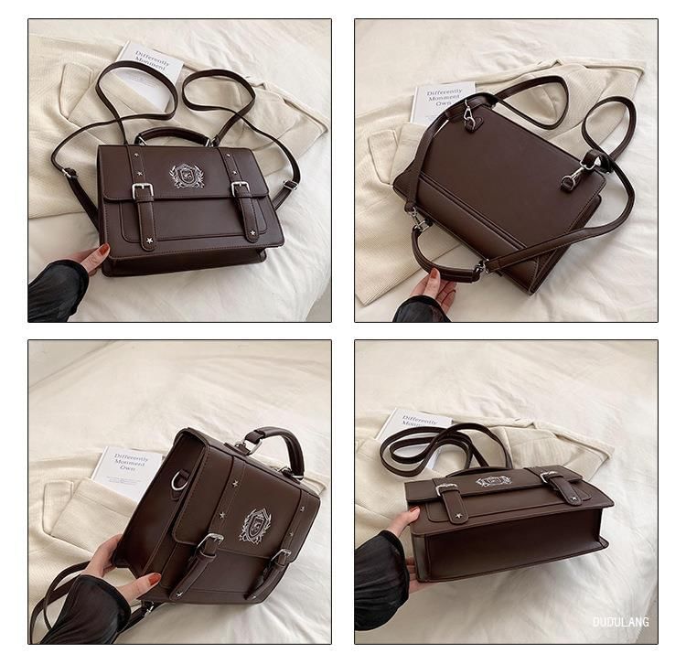 Backpack Faux Embroidered Studded Satchel Leather