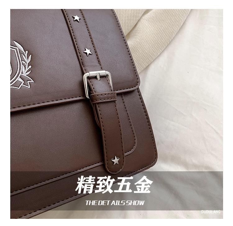 Backpack Faux Embroidered Studded Satchel Leather