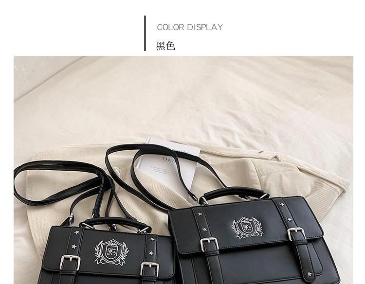 Backpack Faux Embroidered Studded Satchel Leather