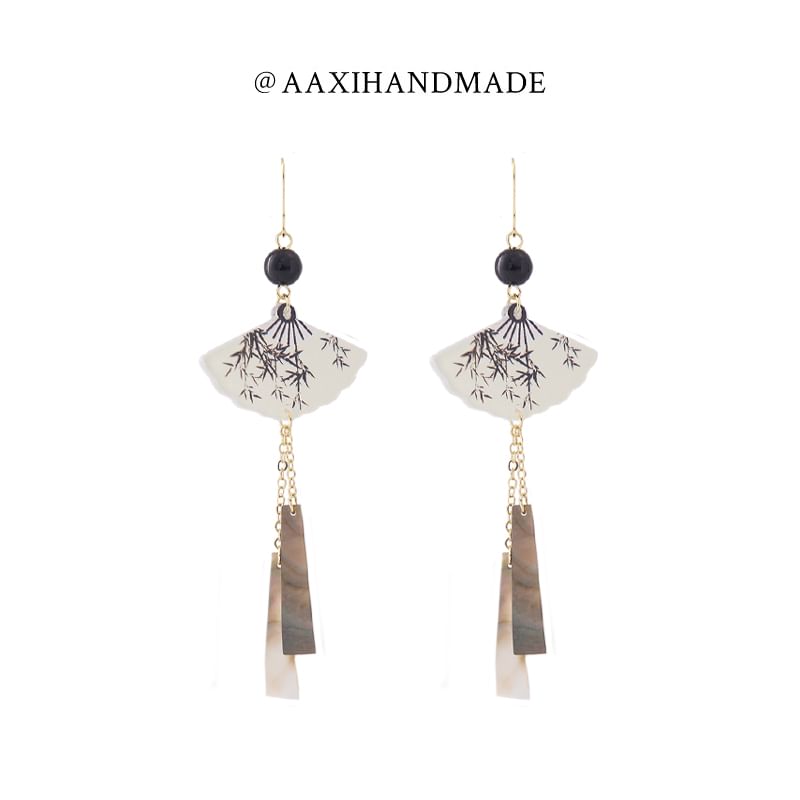 Fan Earring Alloy Dangle