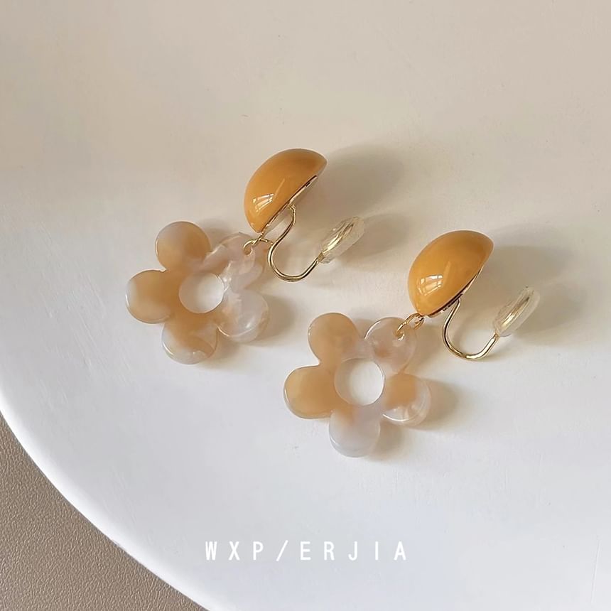 Acrylic Floral Earring Drop