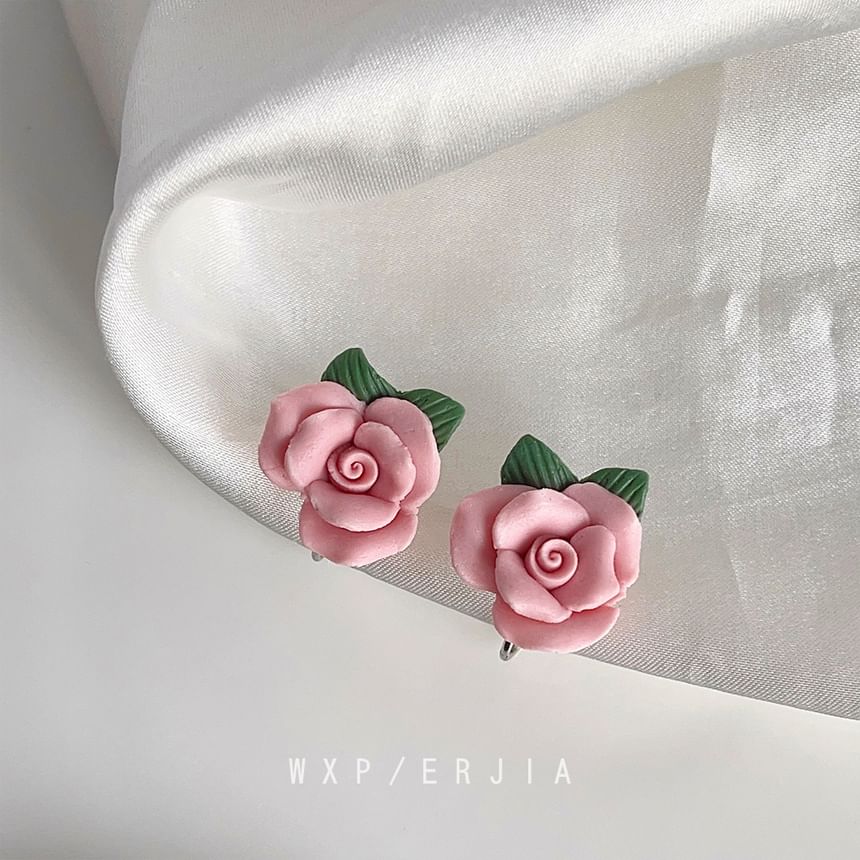 Ear Ceramic Cuff Floral Alloy