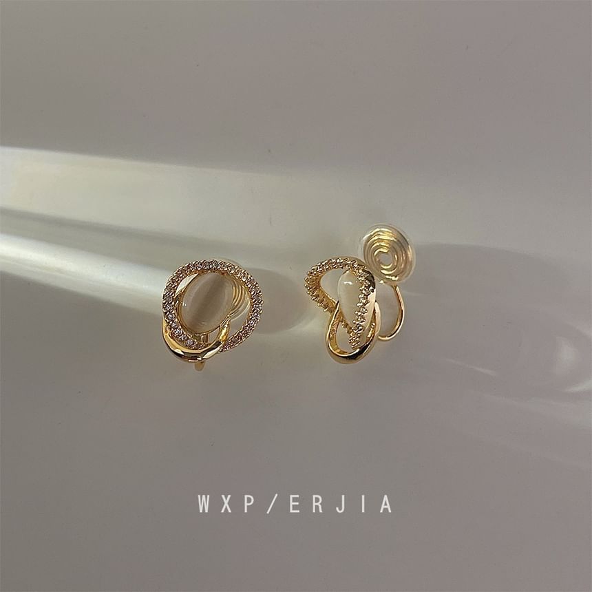 Ear Rhinestone Alloy Cuff