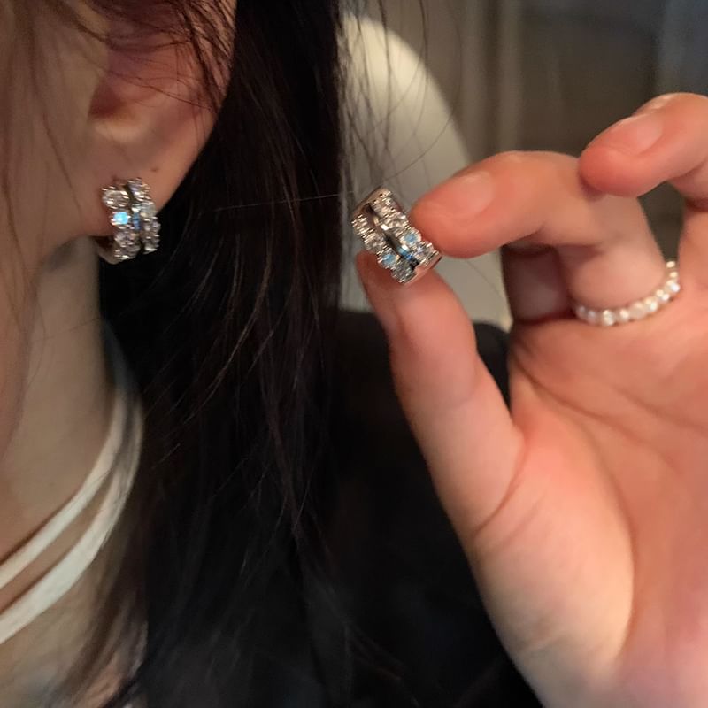 Hoop Earring Rhinestone