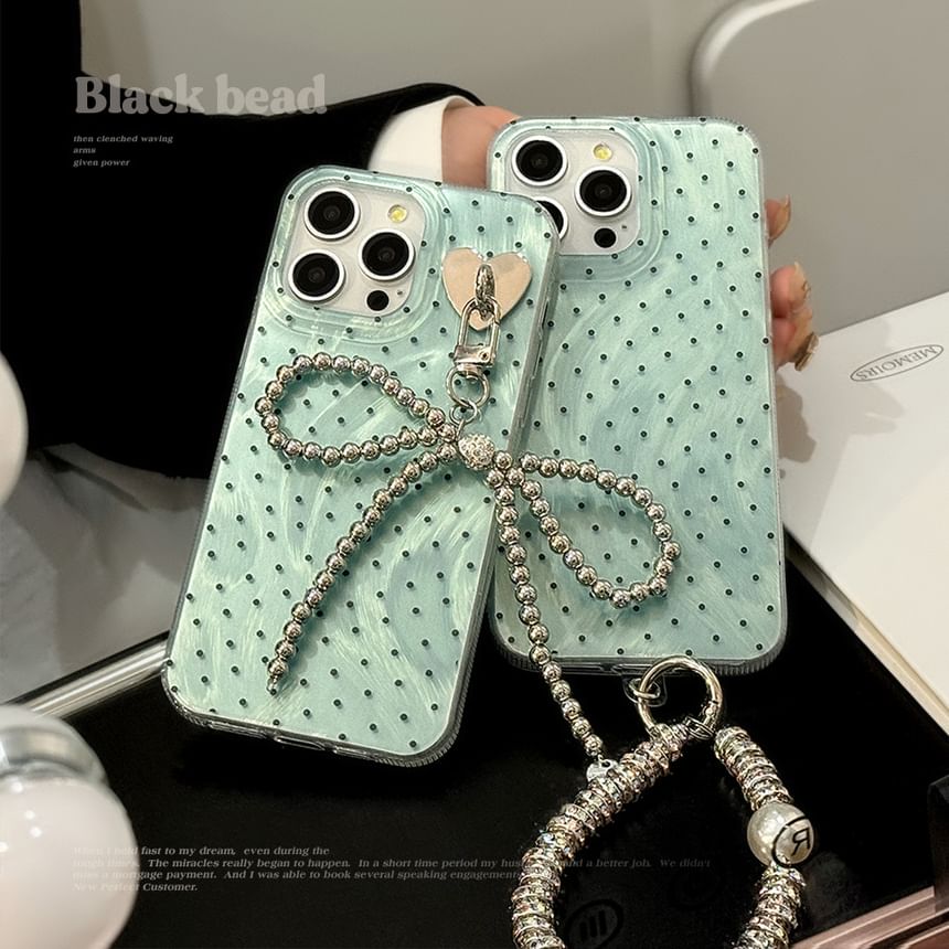 Set Strap Charm Case Polka Dot Phone /