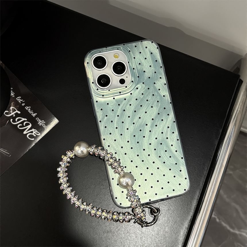 Set Strap Charm Case Polka Dot Phone /
