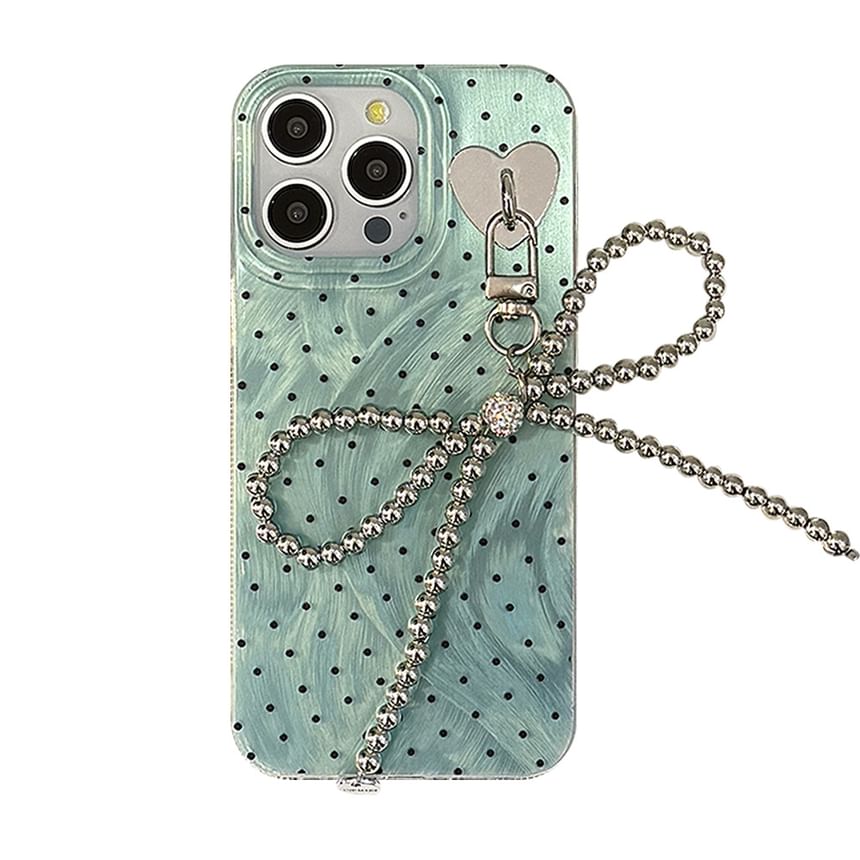 Set Strap Charm Case Polka Dot Phone /