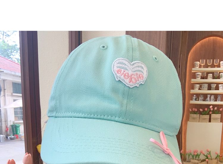 Baseball Cap Heart Applique