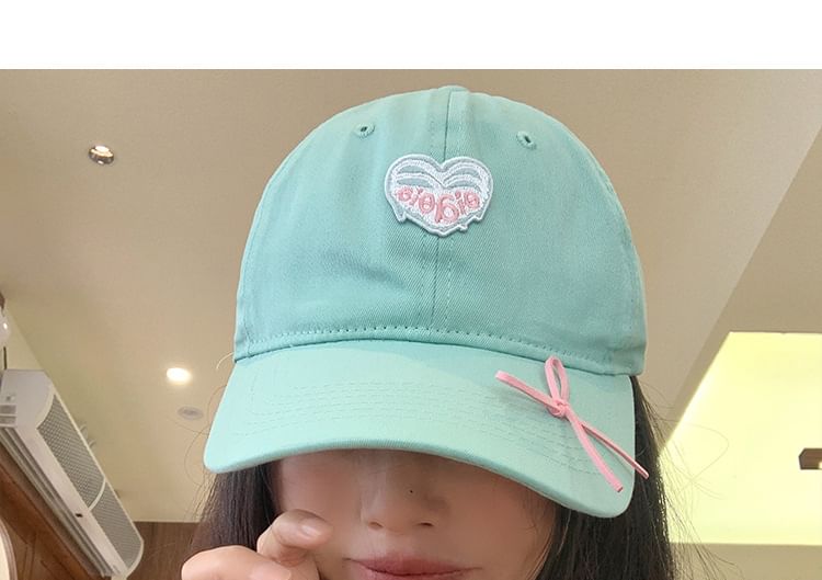 Baseball Cap Heart Applique