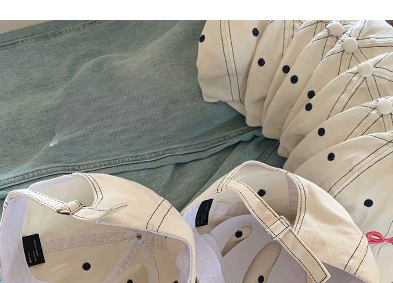 Cap Embroidered Bow Baseball