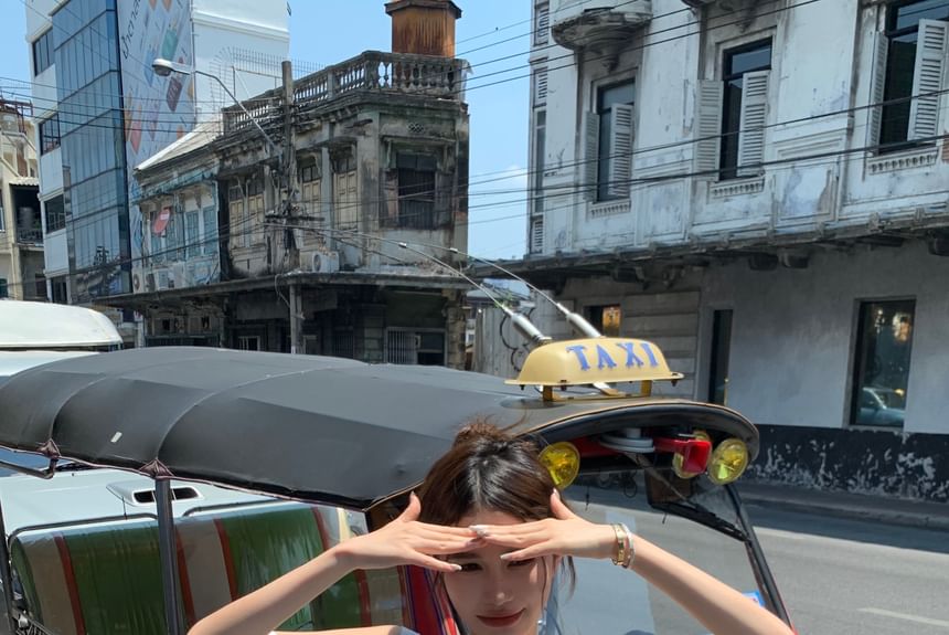 Bodysuit Top Mesh V-Neck Plain Spaghetti Strap