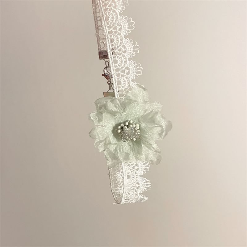 Choker Fabric Floral Lace