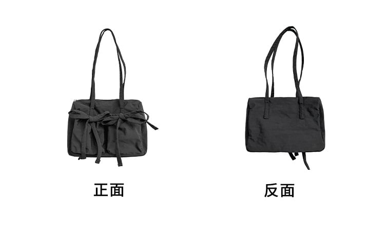 Tote Nylon Bag Accent Plain Bow