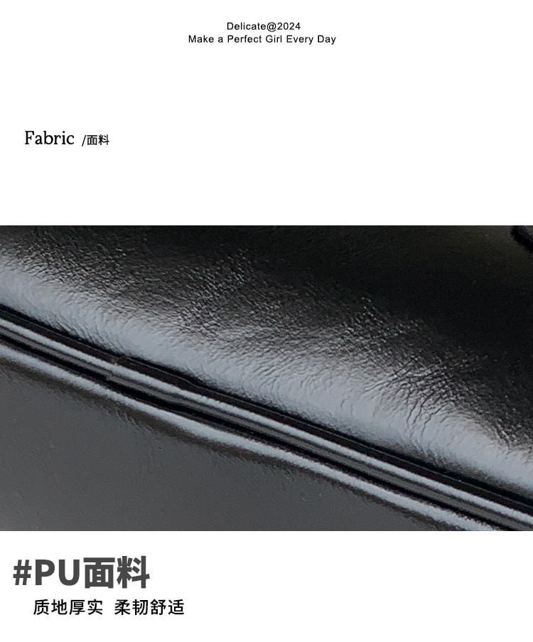 Crossbody Plain Top Leather Faux Bag Handle