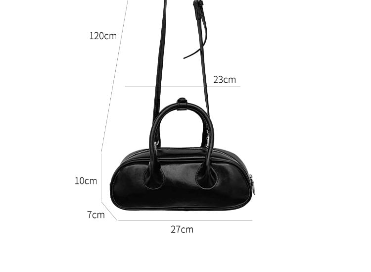 Crossbody Plain Top Leather Faux Bag Handle