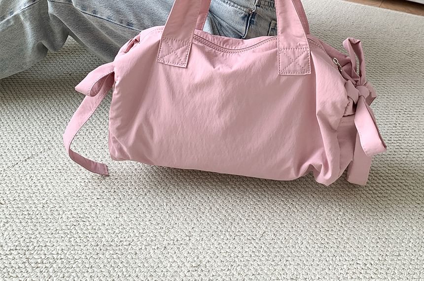 Accent Plain Bag Tote Nylon Bow