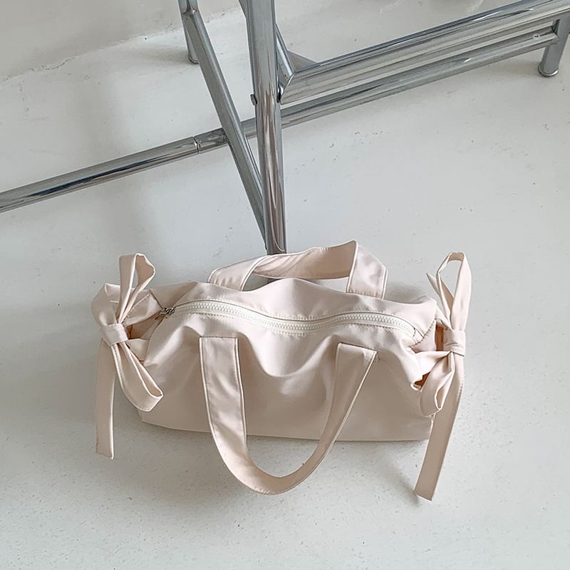 Accent Plain Bag Tote Nylon Bow