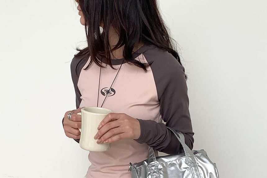 Plain Top Handle Bag Nylon Crossbody