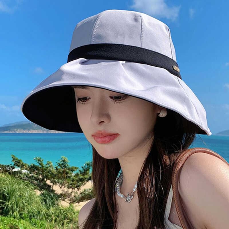 Contrast Bucket Wide Hat Brim Trim