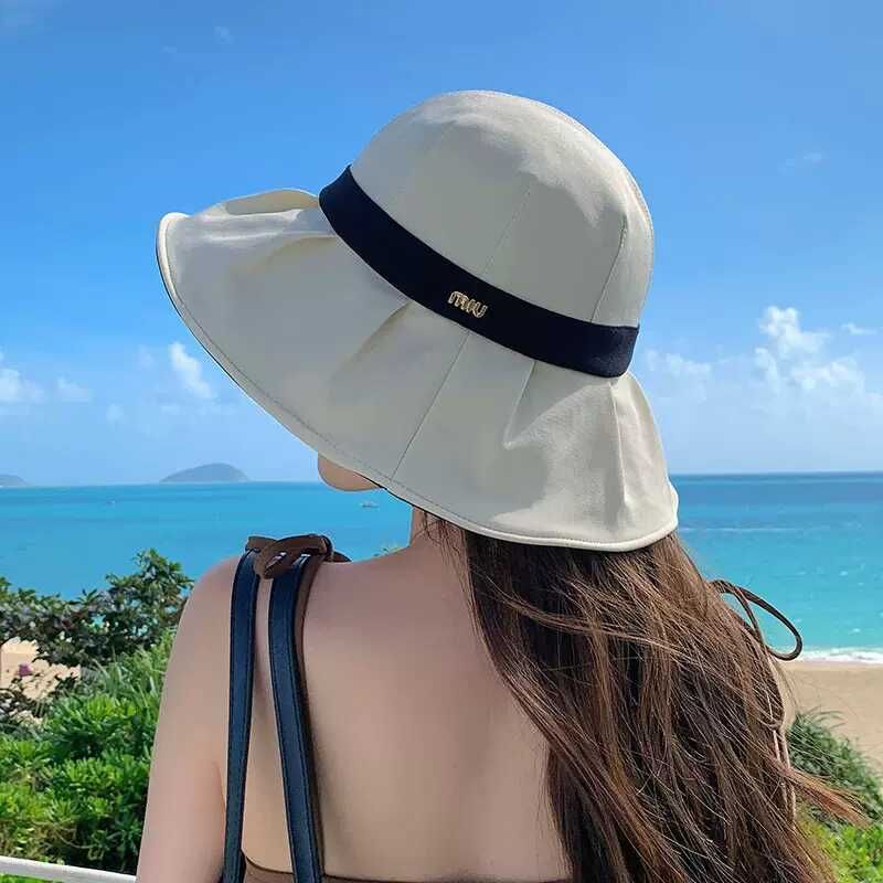 Contrast Bucket Wide Hat Brim Trim