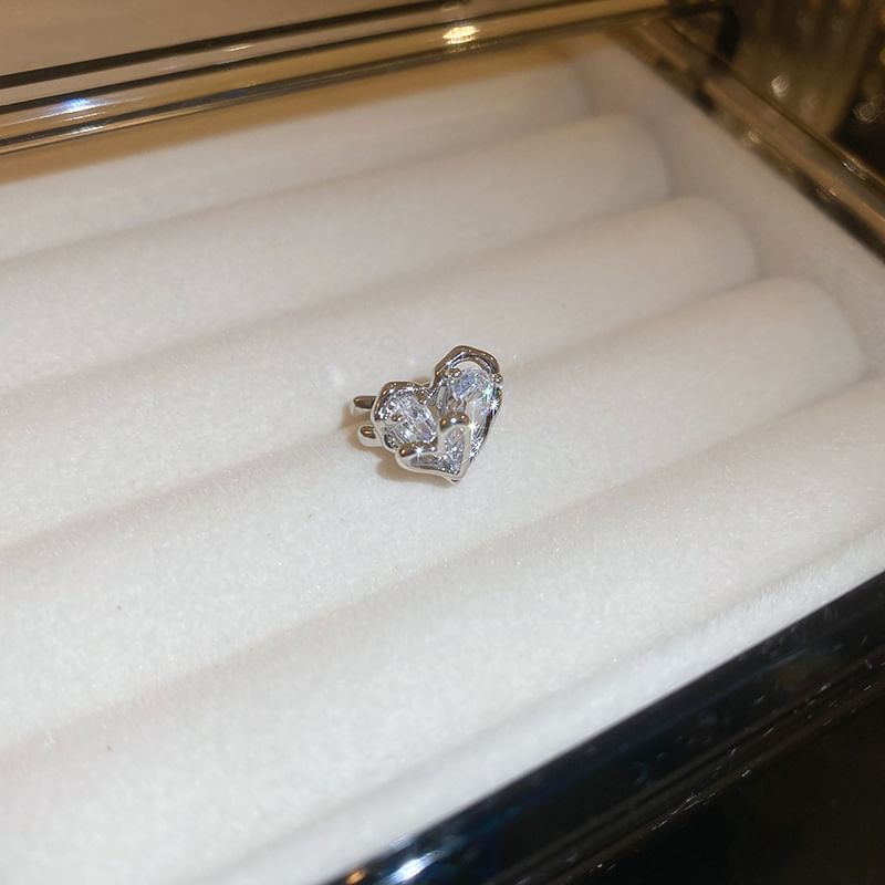 / Rhinestone Ear Star Cuff Heart