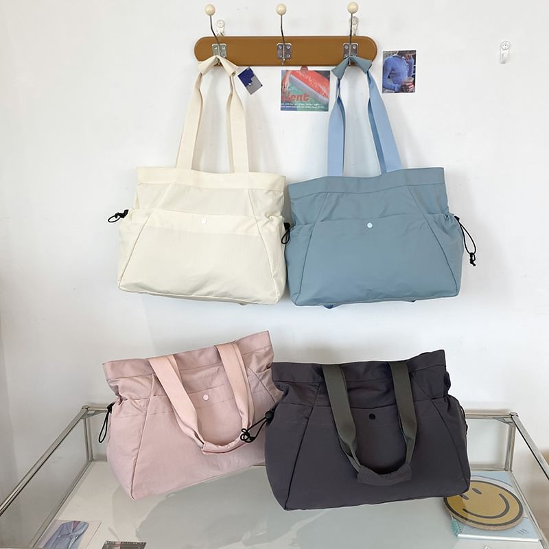 Zip Plain Tote Bag