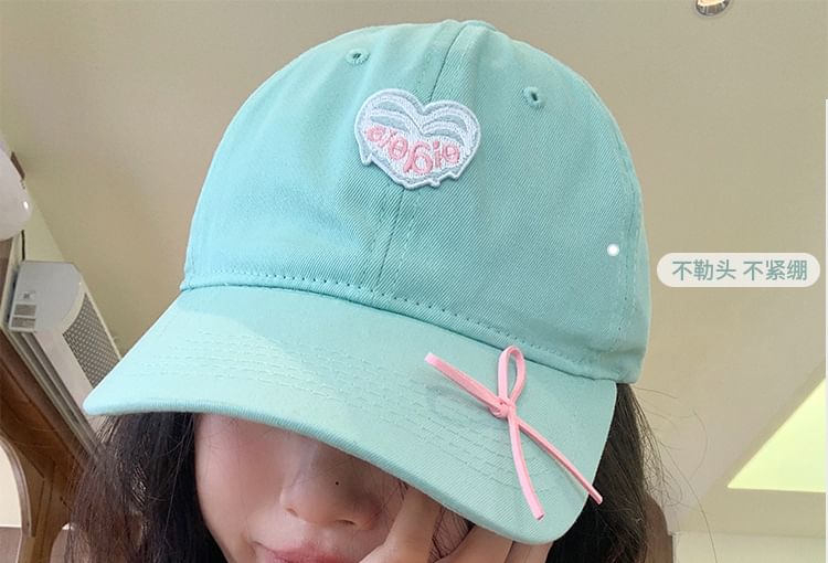 Heart Baseball Embroidered Cap