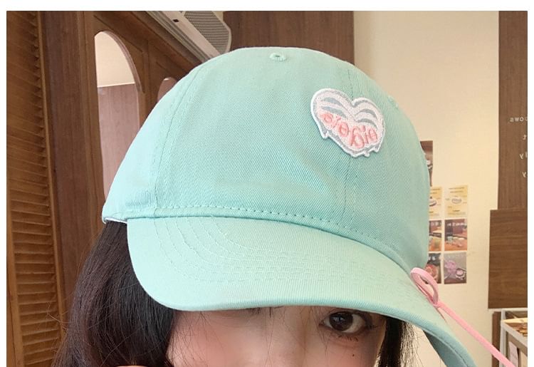Heart Baseball Embroidered Cap