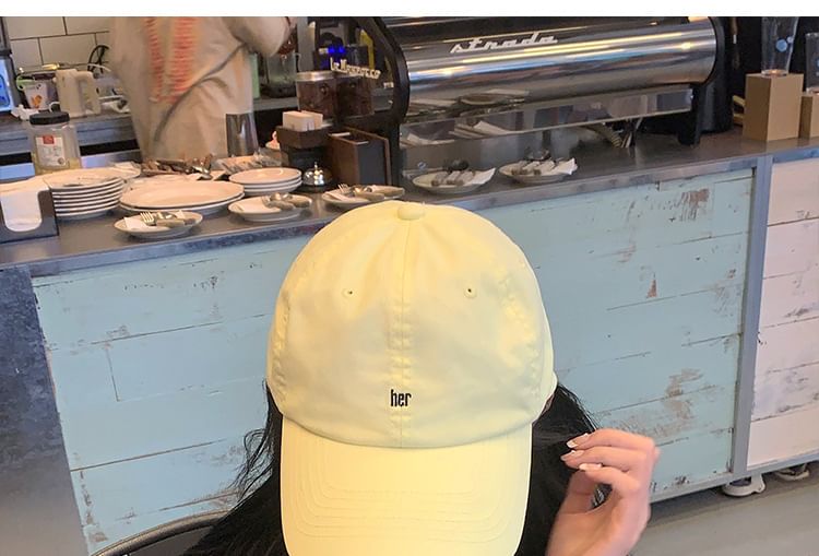 Curved Embroidered Cap Cotton Brim Baseball