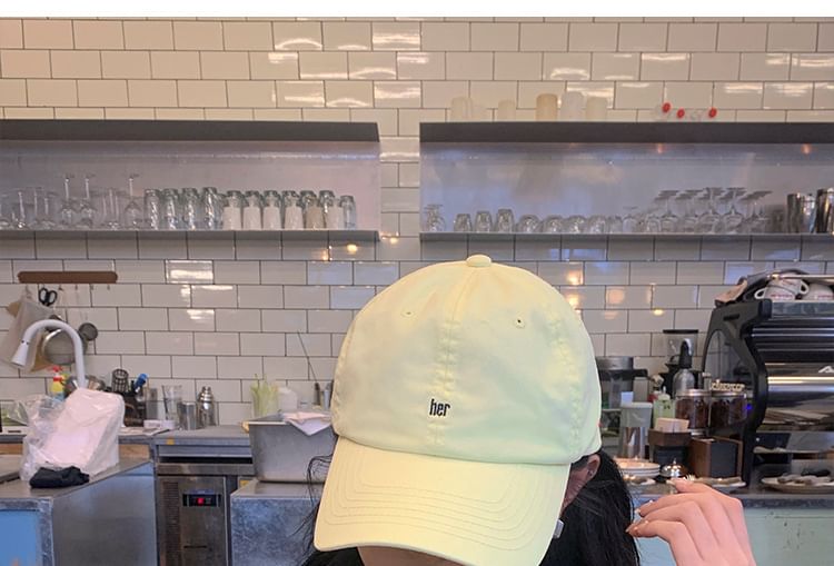 Curved Embroidered Cap Cotton Brim Baseball