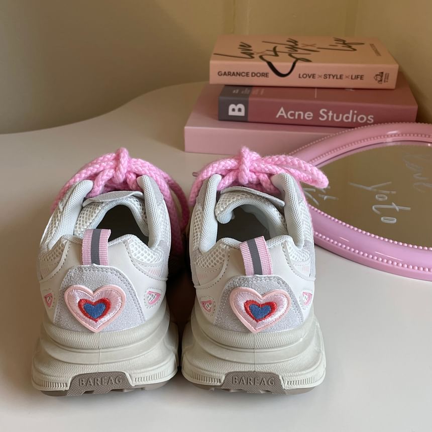 Platform Sneakers With Heart