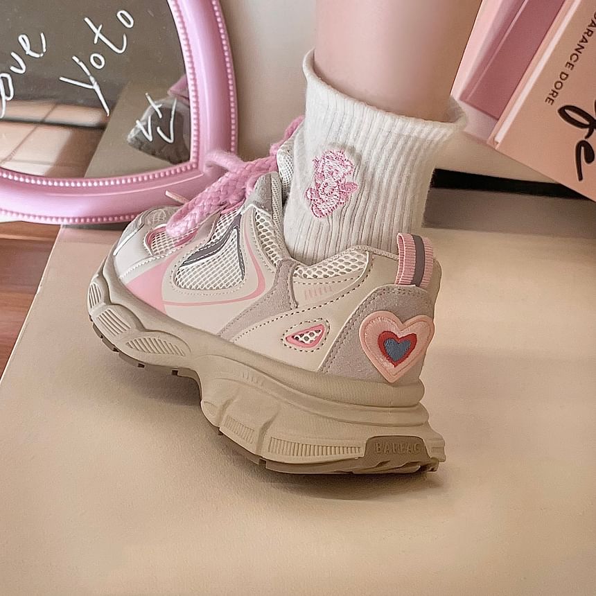 Platform Sneakers With Heart