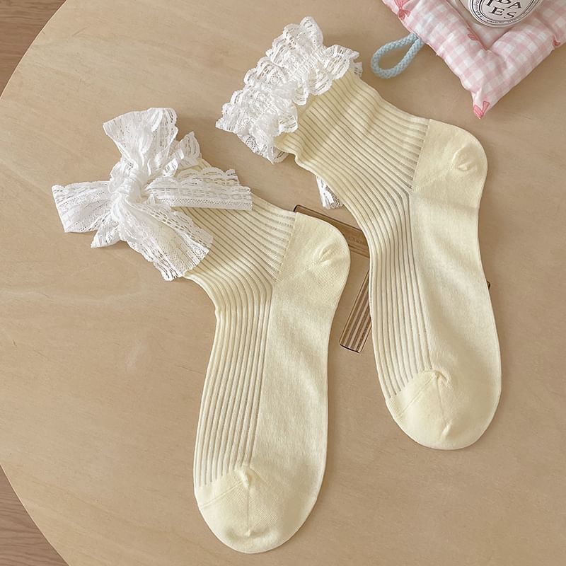 Bow Lace Socks / Set