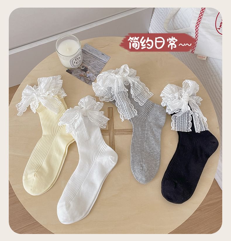 Bow Lace Socks / Set