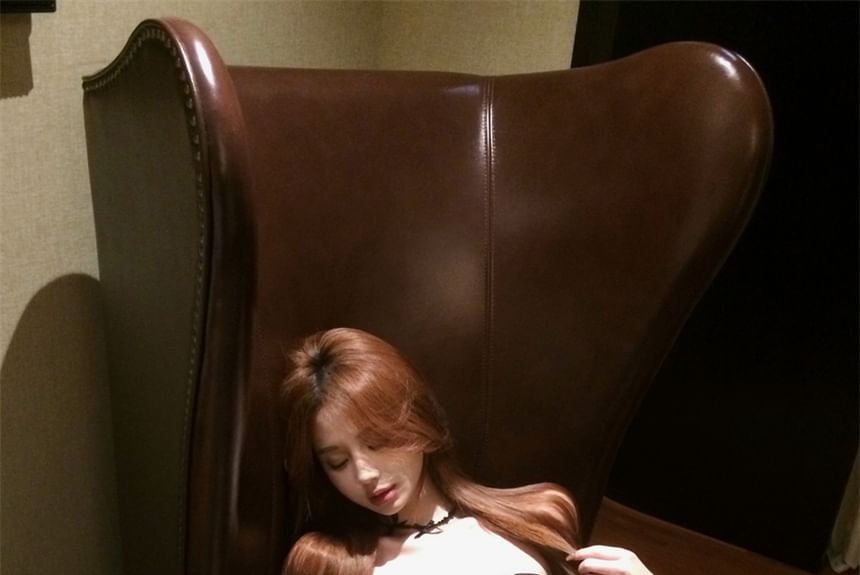 Ruffle Bow A-Line Mini Dress Tube