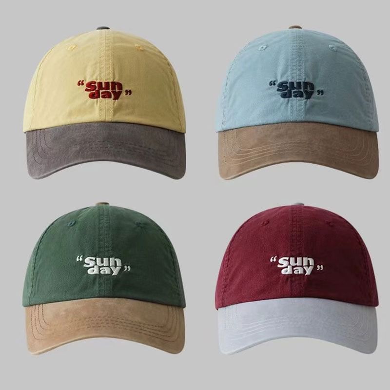 Cap Embroidered Lettering Two-Tone Baseball
