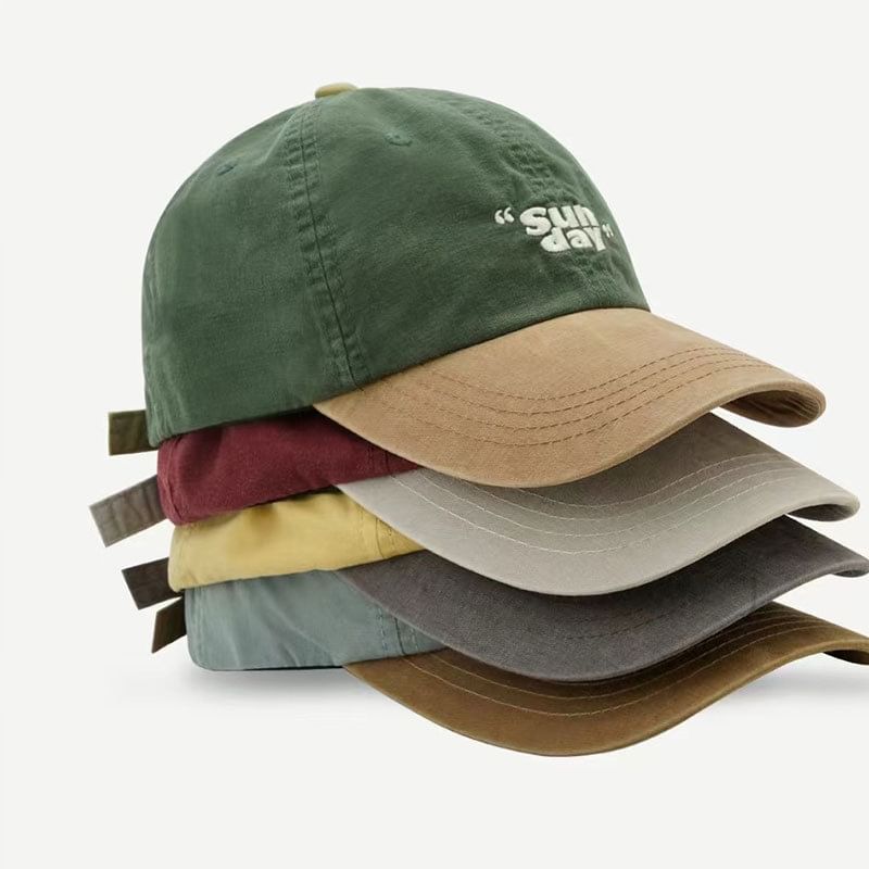 Cap Embroidered Lettering Two-Tone Baseball