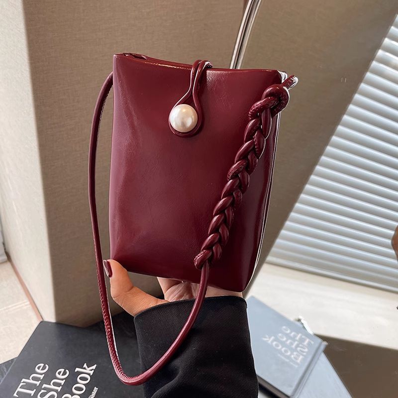 Crossbody Leather Faux Plain Bag