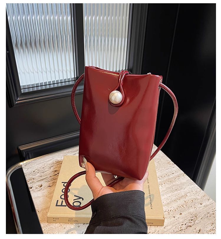 Crossbody Leather Faux Plain Bag