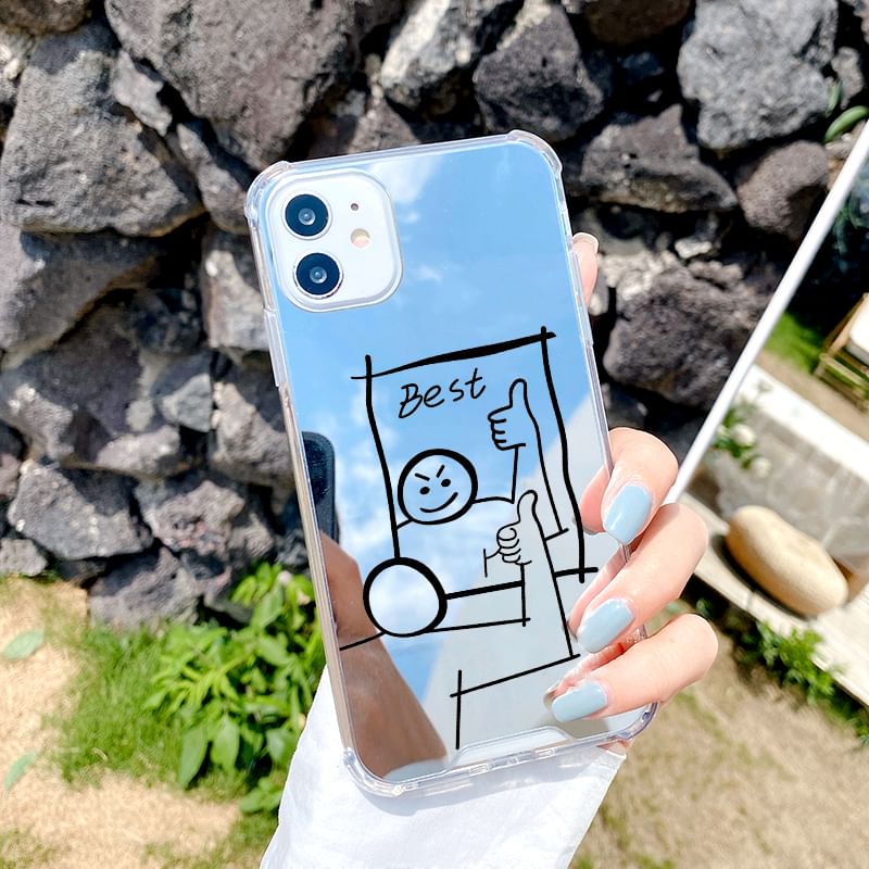 Mirrored Phone Case Cartoon