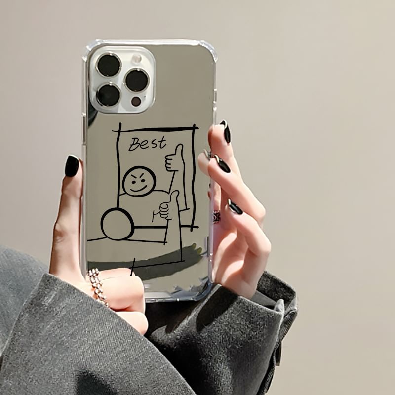 Mirrored Phone Case Cartoon